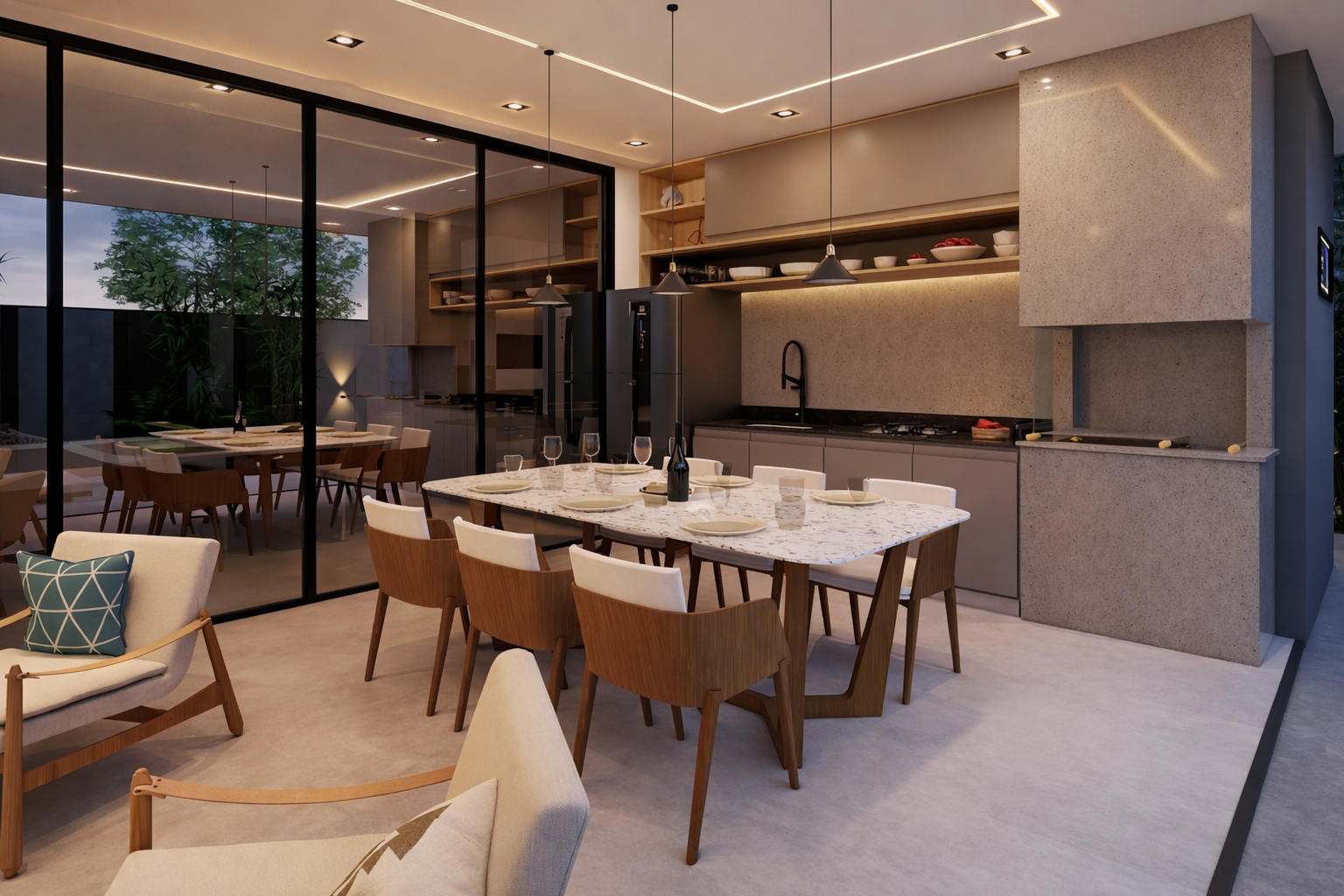 Área gourmet — perspectiva do projeto